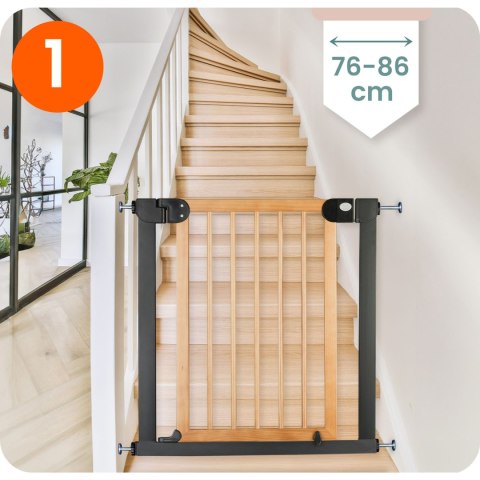 Barierka bramka zabezpieczająca czarna Nukido 718200