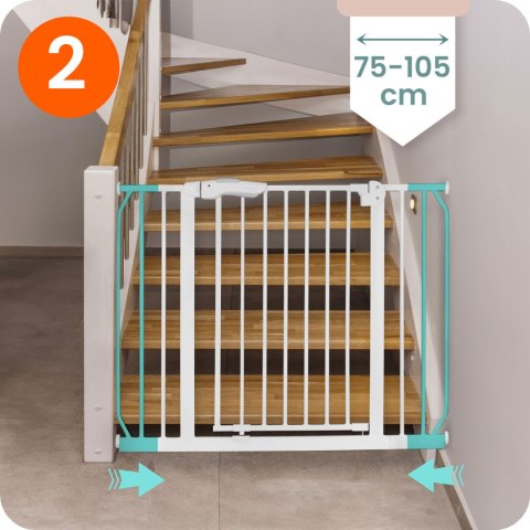 Barierka bramka zabezpieczająca dla dzieci biała Nukido