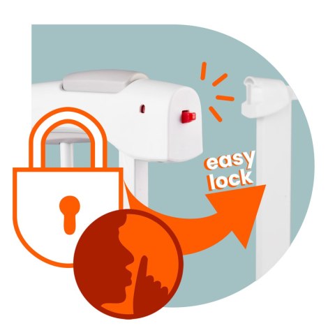 Barierka bramka zabezpieczająca dla dzieci biała Nukido