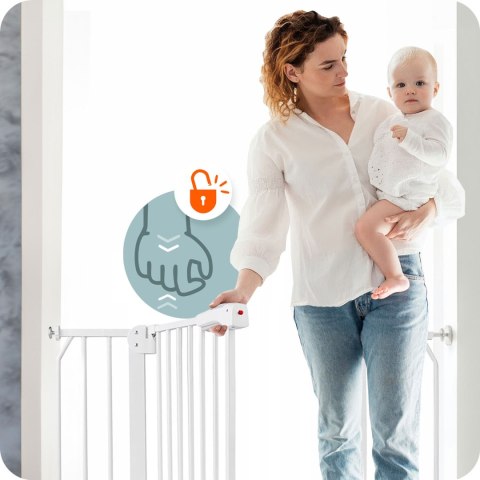 Barierka bramka zabezpieczająca dla dzieci biała Nukido