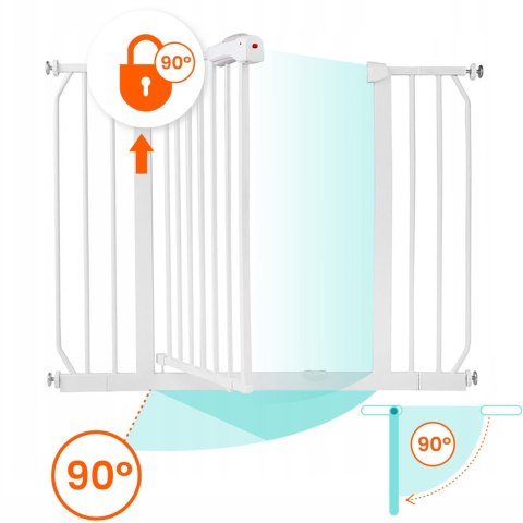 Barierka bramka zabezpieczająca dla dzieci biała Nukido