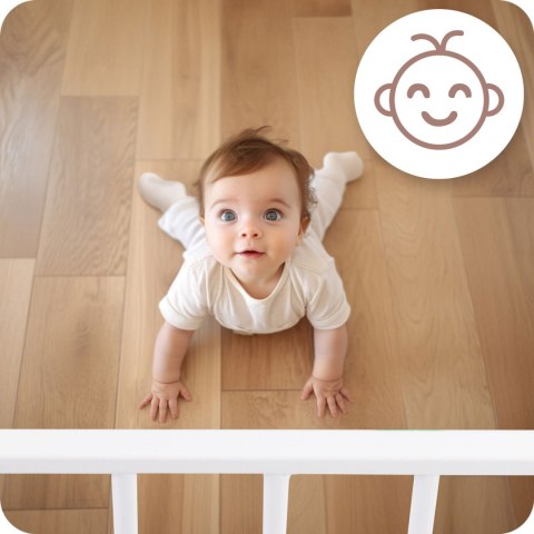 Barierka bramka zabezpieczająca dla dzieci biała Nukido