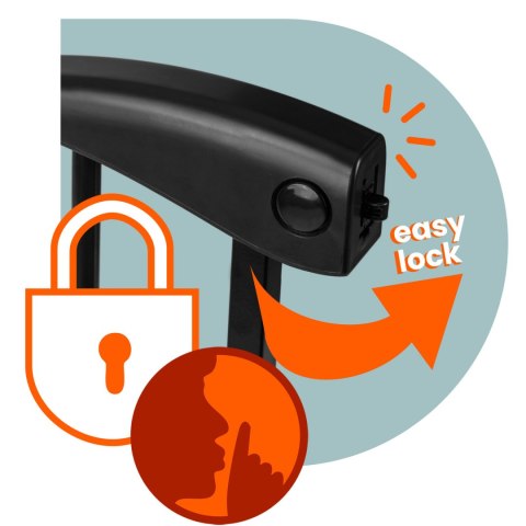 Bramka Barierka Zabezpieczająca Metalowa Nukido 75–115 cm Czarna