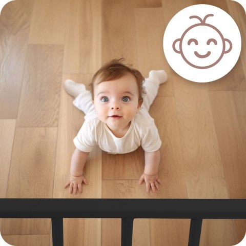 Bramka Barierka Zabezpieczająca Metalowa Nukido 75–115 cm Czarna