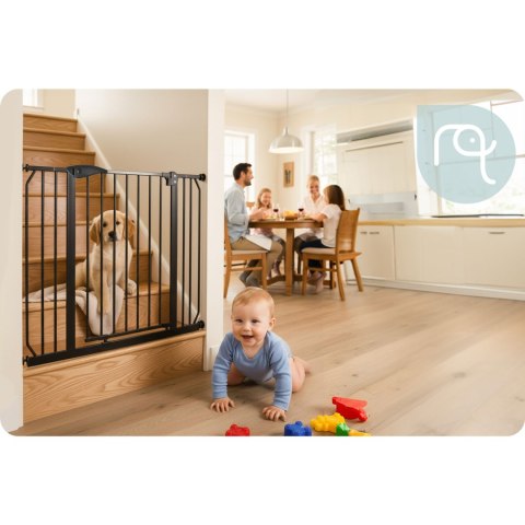 Bramka Barierka Zabezpieczająca Metalowa Nukido 75–115 cm Czarna