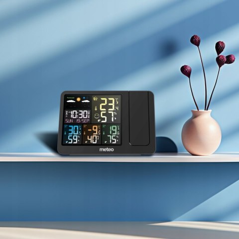 Stacja Pogody Projektor Laserowym Czasu Temperatury Czujnik Zewnętrzny