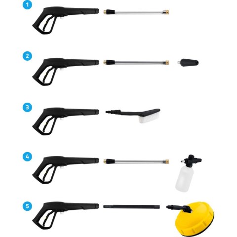 Myjka ciśnieniowa 350 bar Humberg HM-302 2500W zestaw XXL turbo