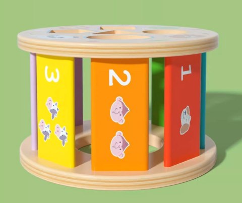 Drewniany Sorter Krokodyl – Edukacyjna Zabawka z Kołowrotkiem i Klockami Drewniany Sorter Krokodyl – Edukacyjna Zabawka z Kołowrotkiem i Klockami