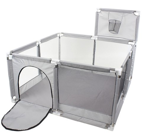 Kojec Dla Dzieci NICEKIDS 125x125 cm – Suchy Basen Z Koszem Kojec Dla Dzieci NICEKIDS 125x125 cm – Suchy Basen Z Koszem