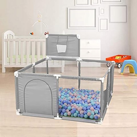 Kojec Dla Dzieci NICEKIDS 125x125 cm – Suchy Basen Z Koszem Kojec Dla Dzieci NICEKIDS 125x125 cm – Suchy Basen Z Koszem