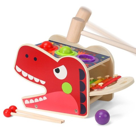 Cymbałki i Wbijak T-Rex - Edukacyjna Zabawka Muzyczna JHTOY Cymbałki i Wbijak T-Rex - Edukacyjna Zabawka Muzyczna JHTOY