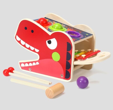 Cymbałki i Wbijak T-Rex - Edukacyjna Zabawka Muzyczna JHTOY Cymbałki i Wbijak T-Rex - Edukacyjna Zabawka Muzyczna JHTOY