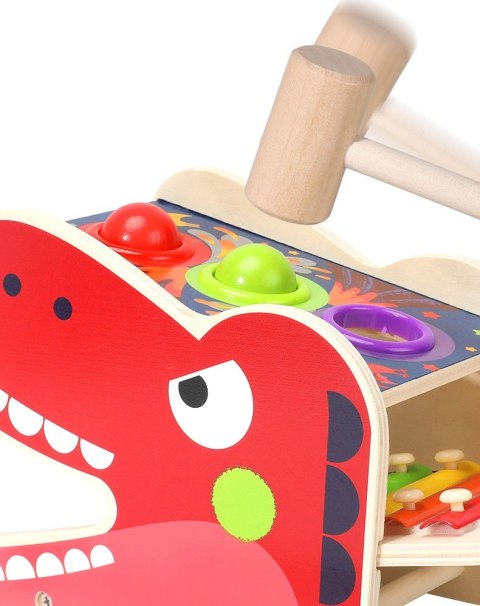 Cymbałki i Wbijak T-Rex - Edukacyjna Zabawka Muzyczna JHTOY Cymbałki i Wbijak T-Rex - Edukacyjna Zabawka Muzyczna JHTOY