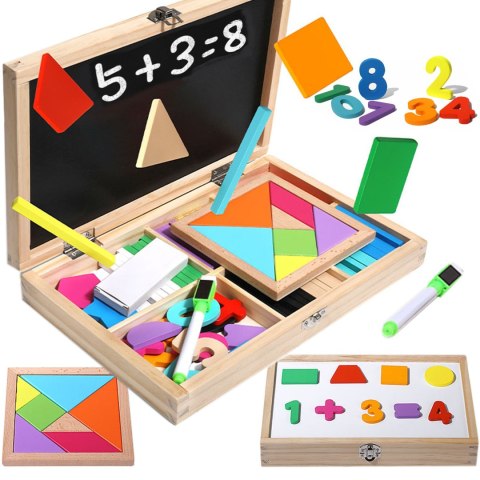 Tablica Kredowa Zestaw W Walizce, Nauka Matematyki, Rysowanie, Puzzle Tablica Kredowa Zestaw W Walizce, Nauka Matematyki, Rysowanie, Puzzle