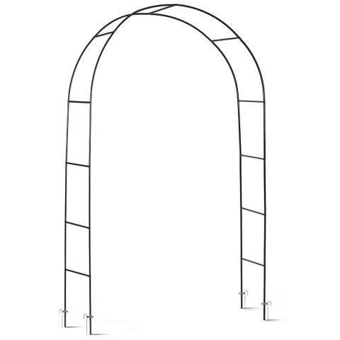Pergola Ogrodowa Metalowa 240x140 cm Łuk – Plonos, Czarna