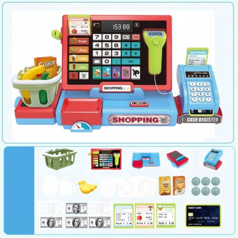 Kasa Sklepowa Dla Dzieci Kalkulator Waga Skaner, Zabawa w Sklep 3+