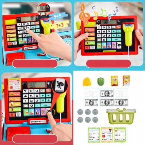 Kasa Sklepowa Dla Dzieci Kalkulator Waga Skaner, Zabawa w Sklep 3+