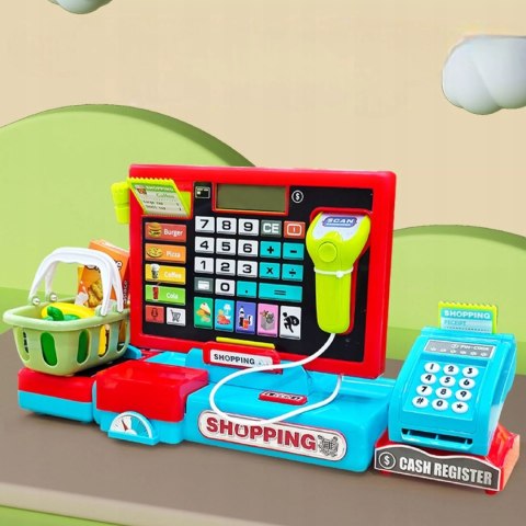 Kasa Sklepowa Dla Dzieci Kalkulator Waga Skaner, Zabawa w Sklep 3+