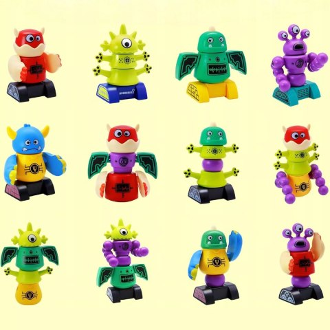 Zabawka Magnetyczna Potwory i Roboty Zestaw Konstrukcyjny 18m+
