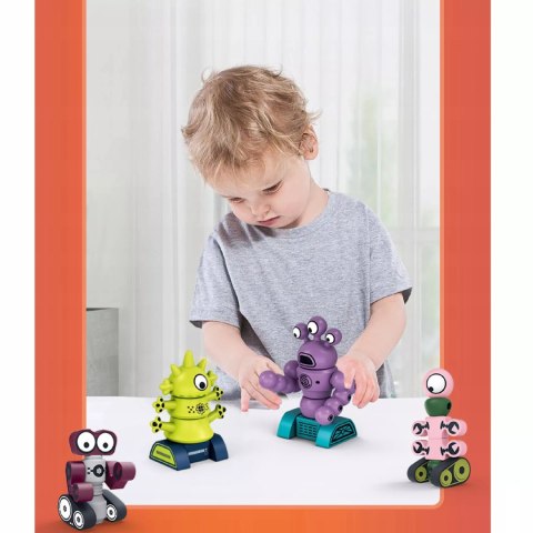 Zabawka Magnetyczna Potwory i Roboty Zestaw Konstrukcyjny 18m+