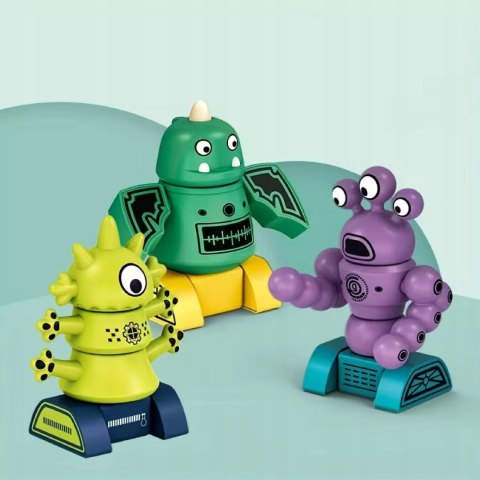 Zabawka Magnetyczna Potwory i Roboty Zestaw Konstrukcyjny 18m+