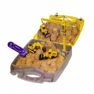 Piasek Kinetyczny 1,5kg Zestaw Budowlany Dla Dzieci - Pojazdy, Dźwig