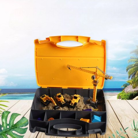 Piasek Kinetyczny 1,5kg Zestaw Budowlany Dla Dzieci - Pojazdy, Dźwig