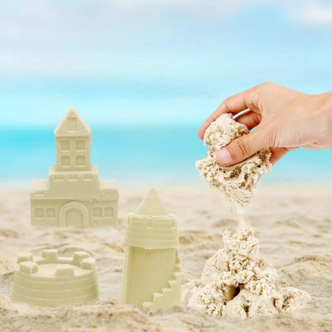 Piasek Kinetyczny 1,5kg Zestaw Budowlany Dla Dzieci - Pojazdy, Dźwig