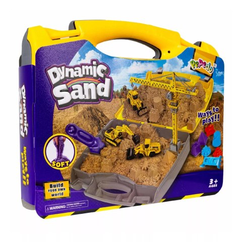 Piasek Kinetyczny 1,5kg Zestaw Budowlany Dla Dzieci - Pojazdy, Dźwig