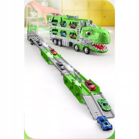 Tor Wyścigowy Dinozaur Ciężarówka 2 Resoraki Zielony