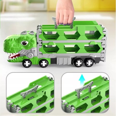 Tor Wyścigowy Dinozaur Ciężarówka 2 Resoraki Zielony