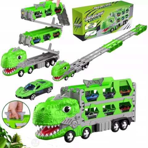 Tor Wyścigowy Dinozaur Ciężarówka 2 Resoraki Zielony