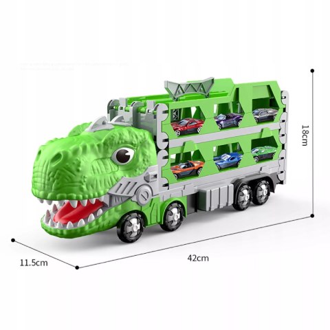 Tor Wyścigowy Dinozaur Ciężarówka 2 Resoraki Zielony