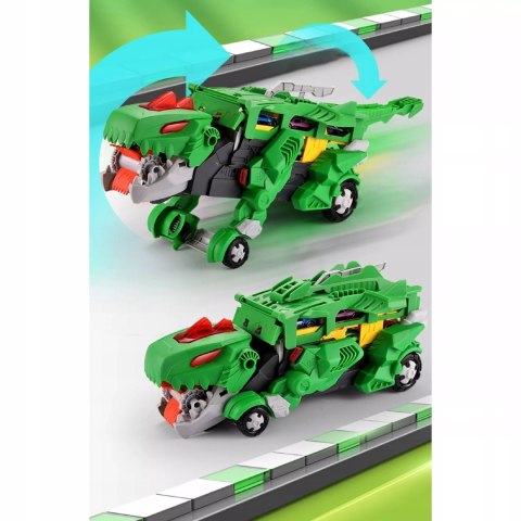 Ciężarówka Dinozaur T-Rex 2w1 Wyrzutnia Zjeżdżalnia