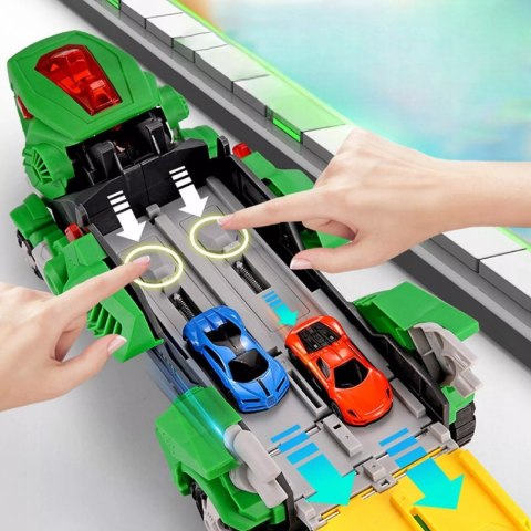 Ciężarówka Dinozaur T-Rex 2w1 Wyrzutnia Zjeżdżalnia