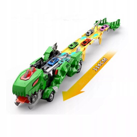 Ciężarówka Dinozaur T-Rex 2w1 Wyrzutnia Zjeżdżalnia