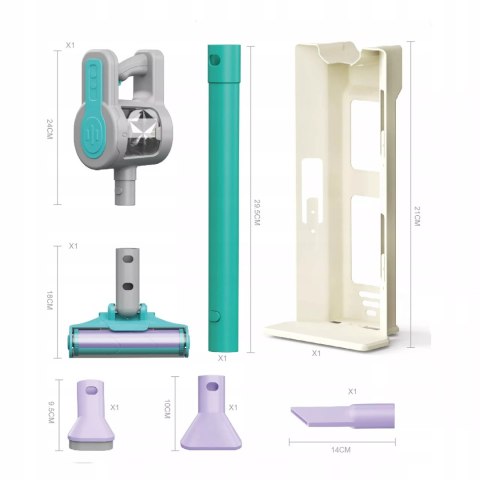 Odkurzacz Dla Dzieci Z Dźwiękiem + Stacja 4 Końcówki 52cm