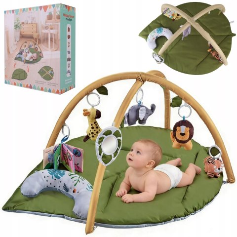 Mata Sensoryczna Edukacyjna Dla Niemowlaka Liść, Pałąki, Zabawki 0+