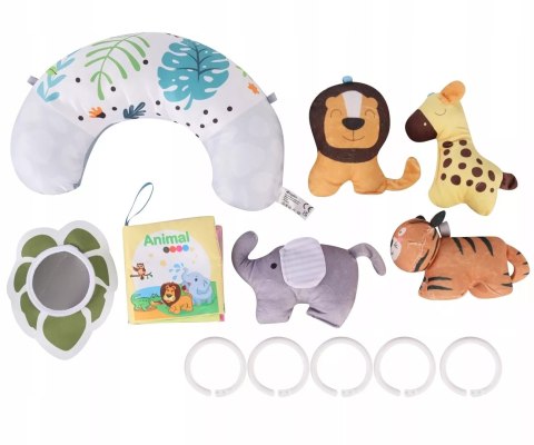 Mata Sensoryczna Edukacyjna Dla Niemowlaka Liść, Pałąki, Zabawki 0+