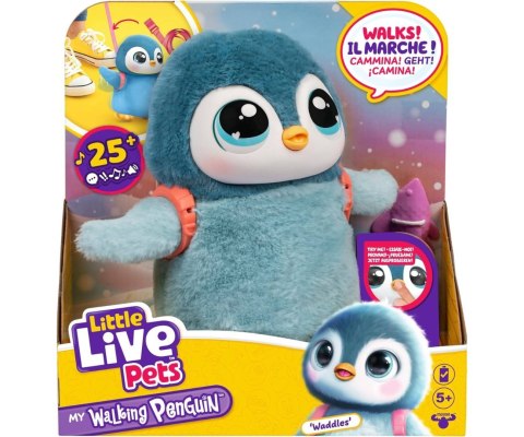 Moose Toys Interaktywny Pingwinek Waddles Chodzący 25 Dźwięków