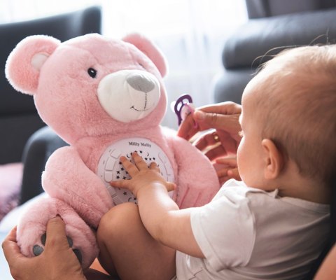 Pluszowy Miś Maskotka z Projektorem i Melodiami Milly Bear Pink