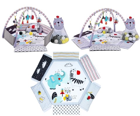 Mata Edukacyjna TinyMini Śpiący Miś Z Piłeczkami 0+