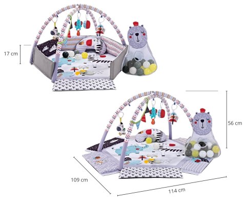 Mata Edukacyjna TinyMini Śpiący Miś Z Piłeczkami 0+