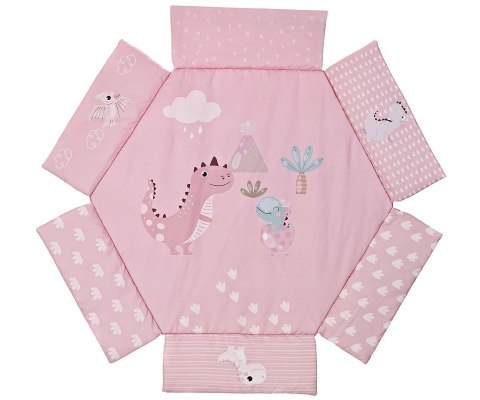 Mata Edukacyjna TinyMini Dino Pink Z Piłeczkami 0+