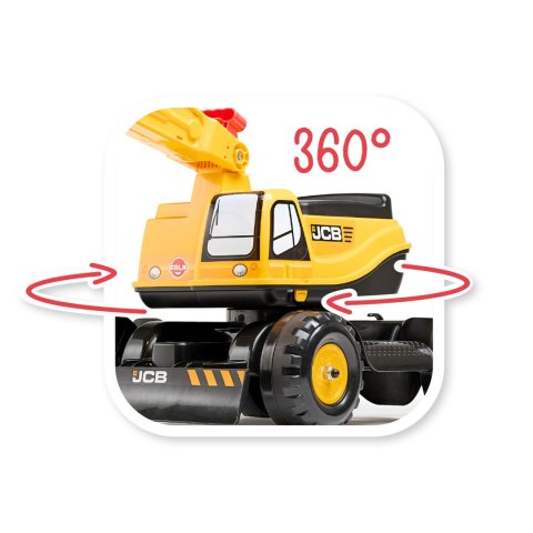 Jeździk koparka FALK JCB dla dzieci kask 360° schowek 3-7 lat