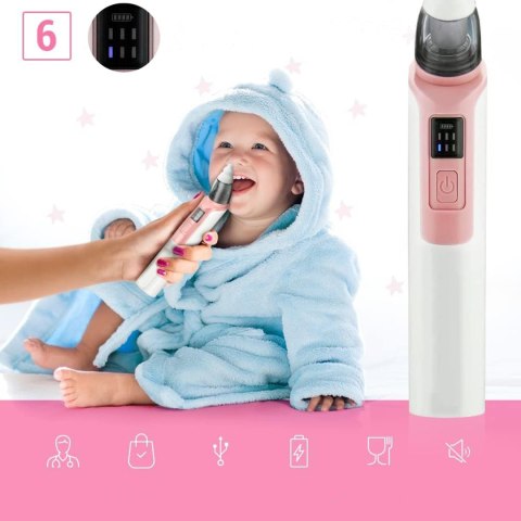 Elektryczny Aspirator Odciągacz Do Nosa NICEkids Różowy – 6 Trybów Elektryczny Aspirator Odciągacz Do Nosa NICEkids Różowy – 6 Trybów