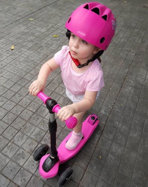 Kask Ochronny NICEkids regulowany 50-56 cm różowy Kask Ochronny NICEkids regulowany 50-56 cm różowy