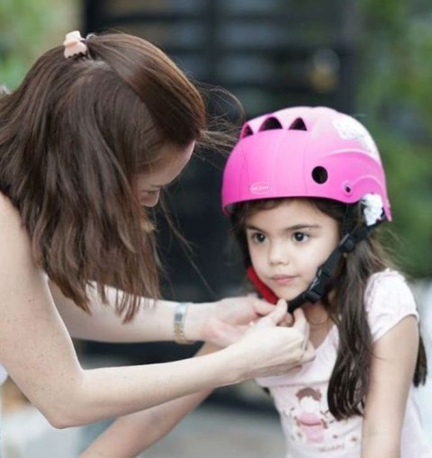 Kask Ochronny NICEkids regulowany 50-56 cm różowy Kask Ochronny NICEkids regulowany 50-56 cm różowy