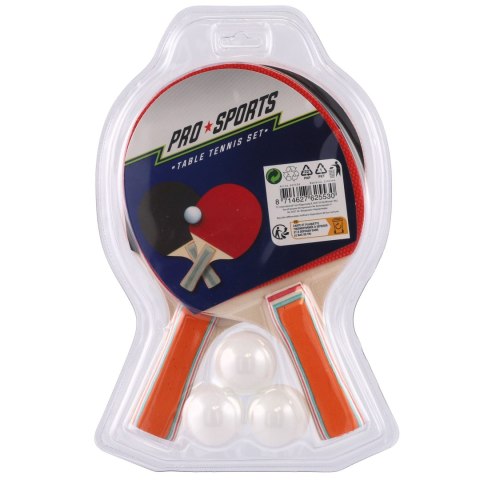 Zestaw Rakietek Do Ping-Ponga PRO SPORTS – 2 Paletki, 3 Piłeczki Zestaw Rakietek Do Ping-Ponga PRO SPORTS – 2 Paletki, 3 Piłeczki