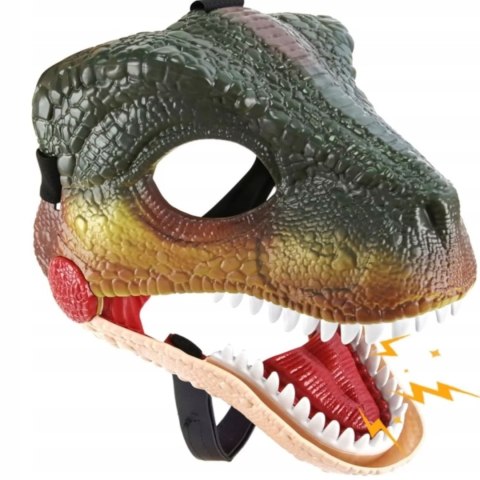 Maska Dinozaura T-Rex Z Dźwiękiem Ruchoma Paszcza 22cm